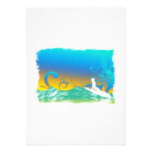 Surf Girl Personalized Invitations