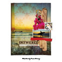 Surf Inspired Digital Art Collage Greeting Card card