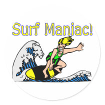 Surf Maniac stickers
