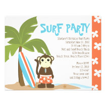 Surf Monkey invitations