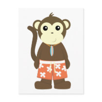 Surf Monkey Postcard