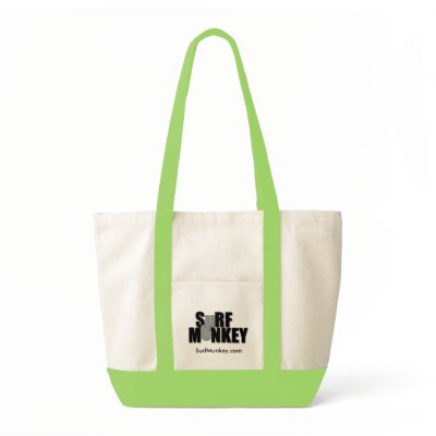 Surf Munkey stacked lettering design on totes Canvas Bags by surfmunkey