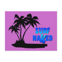Surf Naked Postcard