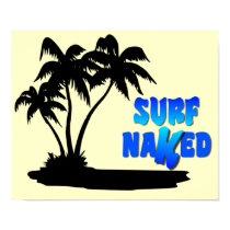 Surf Naked Poster posters by GoNaked Surf Naked Poster posters