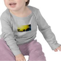 Surf on Beach Sunset Tee Shirts