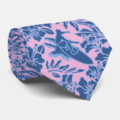 Surf Pareau Hawaiian Hibiscus Two-sided&#160;Printed Tie