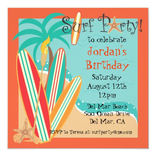 Surf Party Invitation | Zazzle