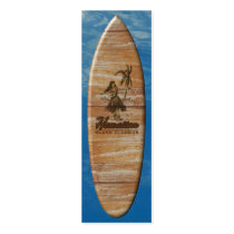   Surf Shack Surfboard Bookmark Business Card Templates