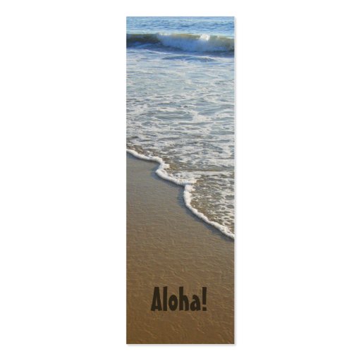   Surf Shack Surfboard Bookmark Business Card Templates (back side)