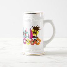 Surf Shop Surfing Ocean Beach Surfboards Palm Tree Mug