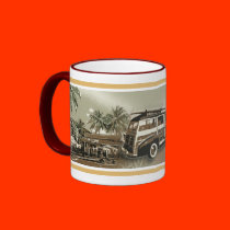 surf sunset mugs