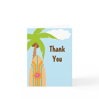 Surf Thank You Card card