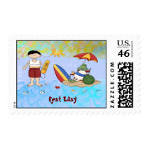 Surf up Dude Postage Stamps
