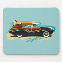 Surf Wagon Woody mousepads