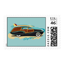 Surf Wagon Woody postage by tshirtsatfirstsite Surf Wagon Woody postage