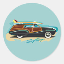 Surf Wagon Woody stickers