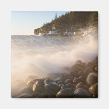 Surf washes over the cobblestones in Monument Refrigerator Magnets