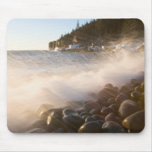 Surf washes over the cobblestones in Monument Mouse Pad
