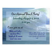 Surf Wave Beach Party Invitation invitations
