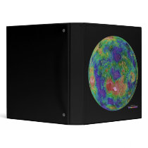 Surface Elevation Map of the Planet Venus 3 Ring Binders