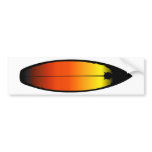Surfboard Landscape Bumper Sticker