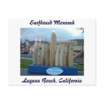 Surfboard Menorah postcards by SurfboardMenorah Surfboard Menorah postcards
