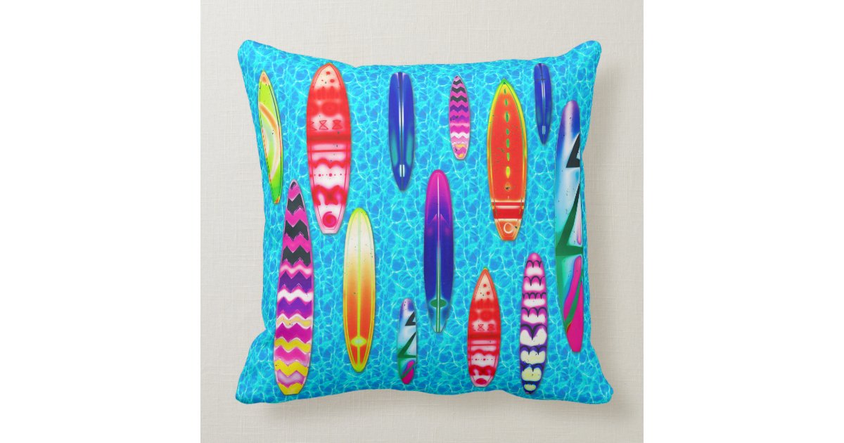 Surfboards 1 Pillow Zazzle