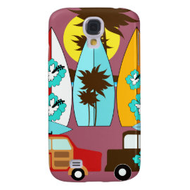 Surfboards Beach Bum Surfing Hippie Vans HTC Vivid Case