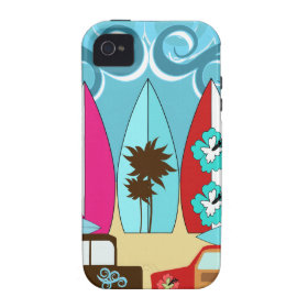 Surfboards Beach Bum Surfing Hippie Vans iPhone 4 Cases