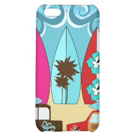 Surfboards Beach Bum Surfing Hippie Vans Cover For iPhone 5C