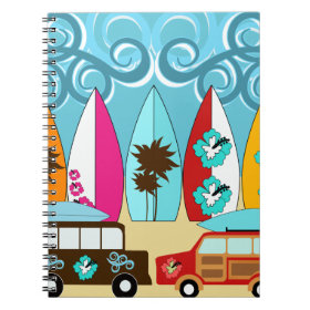 Surfboards Beach Bum Surfing Hippie Vans Journals