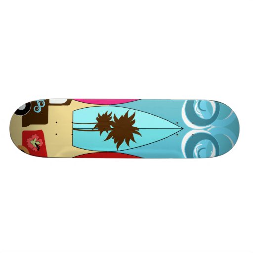 Vans / Beach motif skate deck Skate decks, Vintage skateboards