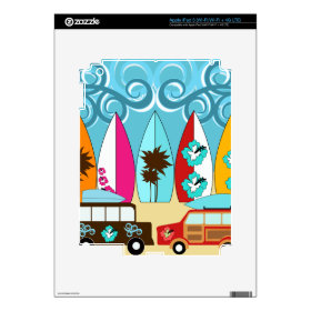 Surfboards Beach Bum Surfing Hippie Vans iPad 3 Decals