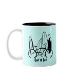 Surfboards &amp; Bike Coffee Mugs