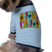 Surfboards on the Boardwalk Summer Beach Theme Doggie T Shirt