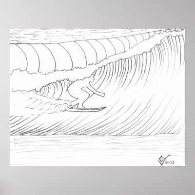 Surfing Coloring Page