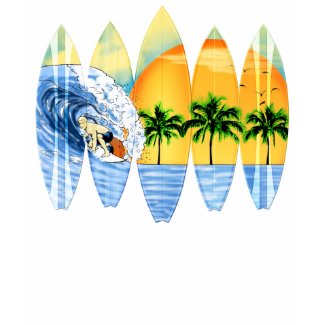 Surfer And Surfboards zazzle_shirt