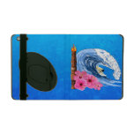 Surfer And Tiki Statue iPad Folio Case