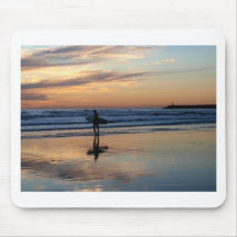Surfer at Sunset Mouse Pads