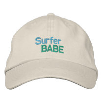 SURFER BABE cap embroidered hats by TropiCoolUniverse SURFER BABE cap embroidered hats