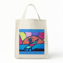 Surfer Beach Sunset Tote Bags