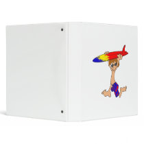 Surfer Boy 3 Ring Binders