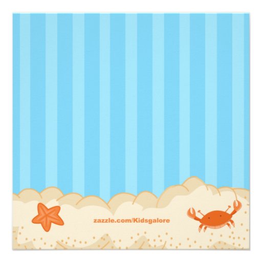 Surfer Boy On The Beach Birthday Invitation