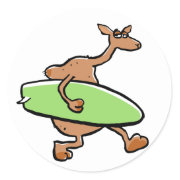surfer camel sticker