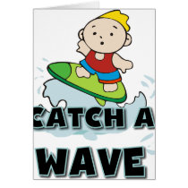 Surfer Catch a Wave cards