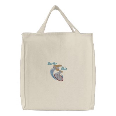 Surfer Chic Embroidered Canvas Bags by silly_strings