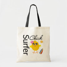 Surfer Chick Canvas Bags