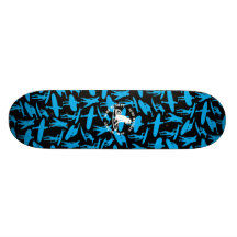 Surfer Collage design in blue Skateboards