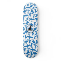 Surfer Collage design in dark blue skateboards by surfmunkey Surfer Collage design in dark blue skateboards