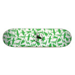 Surfer Collage design in green Skate Board Deck